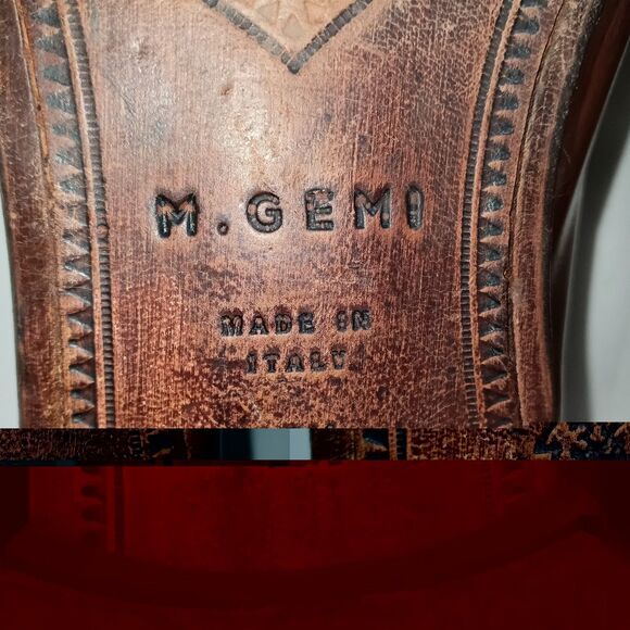 M. Gemi Mens Brown Leather Oxfords 43.5 / 10.5 M Dress Shoes Made In Italy